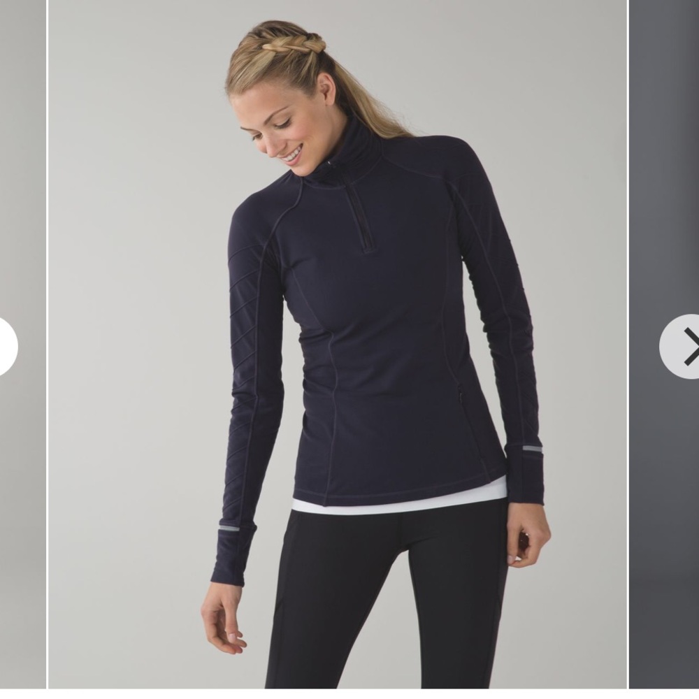 Lululemon Frost 1/2 Zip- Black grape